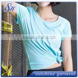 Pure Colour Sport Short-sleeved T-shirts and Gym Suits thumbnail-1