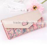 Korean Popular Style Flower Soft Envelope Wallet Purse for Women and Girls thumbnail-2