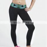 Women Contrast Waistband Black Yoga Sportswear thumbnail-1