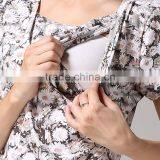 O-neck Maternity Clothing Breathable Maternity Tops Leisure Nursing Clothing thumbnail-3
