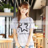 2017 OEM Anti-Wrinkle Unique Design Amazing Quality Hot-selling Best Choice Short Sleeve Casual T-shirt Manufacture TC(70/30) thumbnail-2