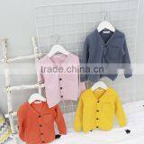 New Arrival Candy Color Cardigan Fancy Children Wool Sweater thumbnail-3