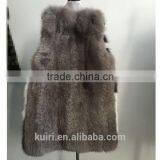 2016 New Design Woman Woolen Fox Fur Vest With Woolen Fur Overcoat thumbnail-6