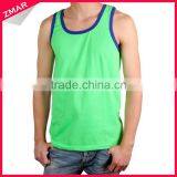 Latest Design Fashion Gym Wholesale 100 Cotton Blank Mens Tank Top thumbnail-1