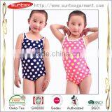 Factory Fashion Maillot de Bain Bikini Training Sport Swimsuit Swimwear Supplier With Lovely Dots Print thumbnail-1