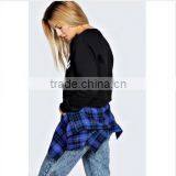 Wholesale Long Sleeve Fashion Short Top Custom Hoodies Women thumbnail-2