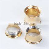 10mm Stainless Steel Ear Stretcher Expander Bobbin Gold Plated Ear Taper Expanders thumbnail-3