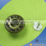 Metal Button Metal Coat Buttons Jeans Fabric Button Wholesale 12years Experience
