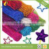 DIY 6MM Glitter Chenille Stems Pipe Cleaners DIY Hand Craft Materials For Creative Kids Toys thumbnail-1