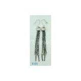 OEM Unique Design Silvery Long Dangle Drop Earrings for Women, Dangling Earings thumbnail-1