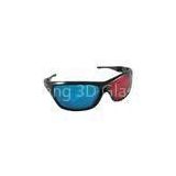 Custom Lightweight Plastic Anaglyph 3d glasses red blue with red cyan lens for men