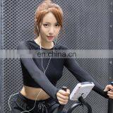 Women Backless Running T Shirt Quick Dry Elastic Running Tops Long Sleeve Sports Yoga Sportwear Fitness Midriff-baring Tees thumbnail-3
