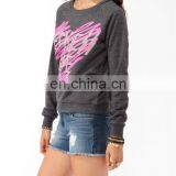 CHEFON Reckless Love Cozy Fleece Knit Heathered Pullover CH0049 thumbnail-2