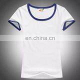 Girl's Round-neck T-shirt With Short Sleeves and Color End for Collar and Sleeves thumbnail-3