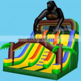 Europe standard INFLATABLE GORILLA SLIDE, Giant inflatable wet / dry slide for adult / kids from audiinflatables