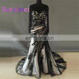 Free Shipping 2017 Black Prom Dresses Sweetheart With Long Sleeves Evening Gowns thumbnail-1