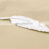Sliver plating feather lapel pin metal craft brooch