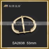 Song A Metal shining gold plating zinc alloy buckle leather half circle pin buckle
