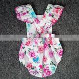 Beautiful Summer Newborn Baby Bodysuit Floral Cotton Infant Rompers thumbnail-3