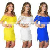 Fashion Women Sexy Tight Lace Dress thumbnail-6