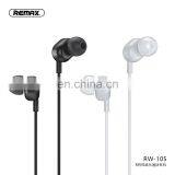 Remax RW-105 Universal Stereo With Mic Wired Earphone For Calls & Music thumbnail-5