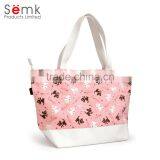 Fashion Women Beautiful Pink Full Color Printing Non-woven Neoprene Tote Bag thumbnail-1