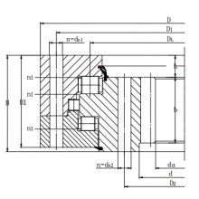 China Factory Custom Slewing Ring Internal Gear 133.40.1250 Three Row Roller Bearing for Boom Truck thumbnail-2