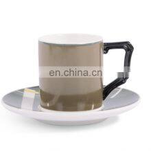 Luxury Amry Green Ceramic Coffee Mug Tea Cup Dinner Plate Ceramic Vase Cup Porcelain Tableware Set thumbnail-4