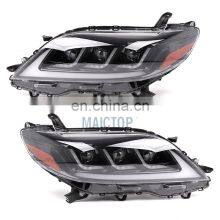 MAICTOP High Quality New Style Three Eye Lens Led DRL Headlight Headlamp for To-yota Sienna 2016-2020 USA Type thumbnail-4