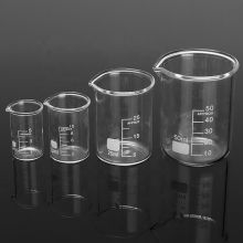 Chemistry Glassware Quartz Beaker Heat Resistant Quartz Glass Measuring Beaker graduation interval glass beaker with spout