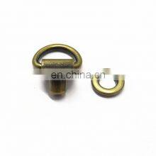 Antique Brass D Ring Shoe Eyelet Hooks Boot Metal Eyelets Hooks For Hiking Boot thumbnail-3