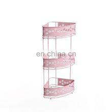 Sakura 3 Tier Corner Shower Caddy Wall Mounted No Drilling Bathroom Storage Rack