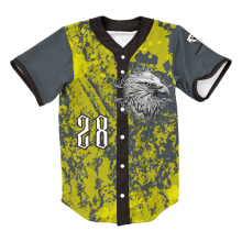 short sleeves custom baseball jersey with polyester