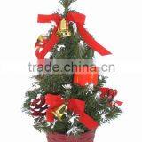 45cm Mini Artificial Christmas Tree With Rattan Bottom - Colored Desk -Top Decoration thumbnail-4