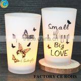 Popular Words Candle Holder Black and White Design / Float for Oil Candle
