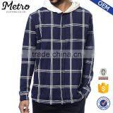 Cheap Custom Navy Flannel Shirts With Hood thumbnail-1