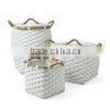 High quality best selling eco-friendly 3 Piece Woven Bamboo Laundry Basket Set from Vietnam