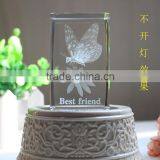 K9 Crystal Animal Figurine 3d Butterfly Image Crystal Cube