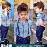 2016 Spring & Autumn Baby Boy Clothing Set European Style Handsome Boy Strip Jeans + Shirts thumbnail-1