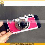 For IPhone 6S/6SPlus 3 in 1 Fashion Design Creative Silicone Camera Back Case Cover With Strap Red thumbnail-2