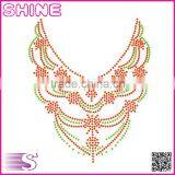 New Design Shirt Collar Motif Middle East Quality Fashion Customized Hotfix Rhinestone Heat Transfer Motif thumbnail-1