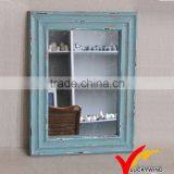 Shabby Blue Small Decorative Framed Wall Mirrors thumbnail-3