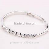 Fashion Colorful Crystal Bangles Silver Gold Plated Bracelet for Women Wedding Jewelry thumbnail-3