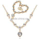 Girlfriend Heart Pendant Necklace and Beads Bracelet African Jewelry Sets