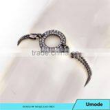 Express Crysal Circle Bracelet Jewelry Gunblack Coin Charm Bracelet