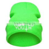 BEANIE HAT WASTED YOUTH HATS COLORS SKIING WINTER HAT
