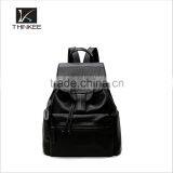China Online Fashion Leather Drawstring Backpack Black