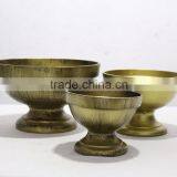 Fruit Bowl, Metal Fruit Bowl, Antique Gold Bowl thumbnail-1