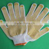 10 Gauge Yellow PVC Dotted Cotton Safety Working Hand Gloves/working Glove/safety Glove thumbnail-1