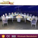 2016 New Item Wedding White Dining Table,mdf Top Metal Base Dining Table Quality Choice